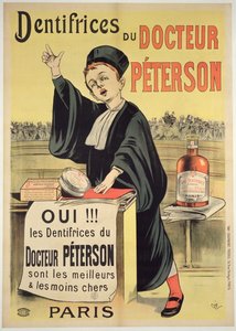 Plakat som reklamerer for Dr. Petersons tannkremer